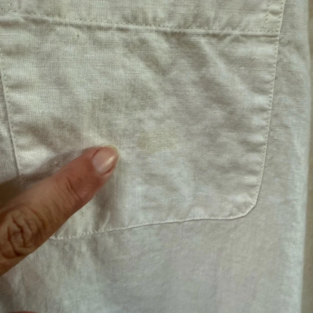 Mens Falls Creek Cream Casual Button-Down Shirt - Picture 5 of 5